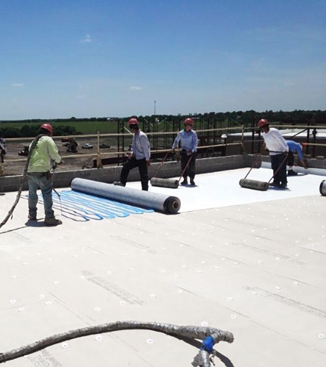 Waterproofing membrane for flat roof