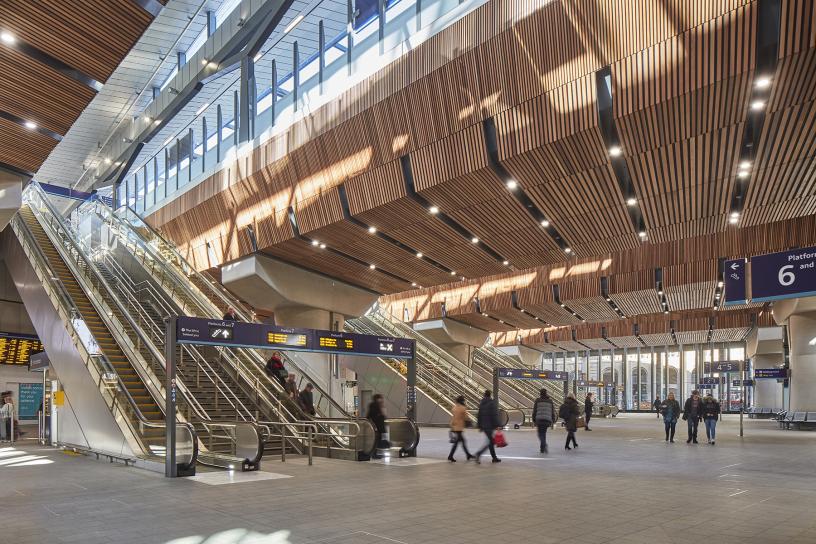 Lyddug anvendt i loftet på London Bridge Station